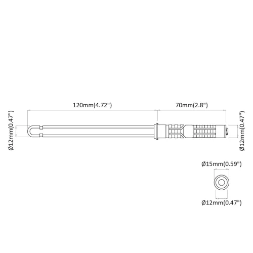 Podupirači za plutajuće police 12 Bež Ø12 x 190 mm Čelik - Ø12 x 190 mm Cijena