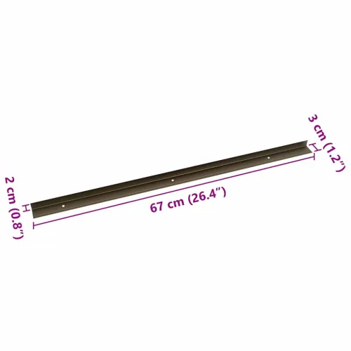 Profili za rubove stepenica 30 kom. Smeđa 67 x 3 x 2 cm - Smeđa 67 cm (30 pcs) Vijci Cijena