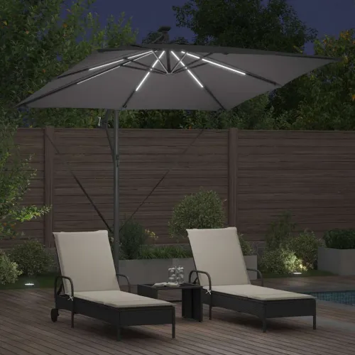 Suncobran Antracit 249 x 249 x 250 cm Poliester i aluminij - Antracit Cijena