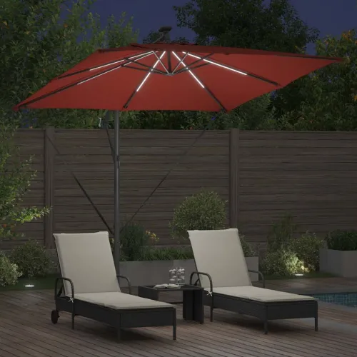 Suncobran Terakota 249 x 249 x 250 cm Poliester i aluminij - Terakota Cijena