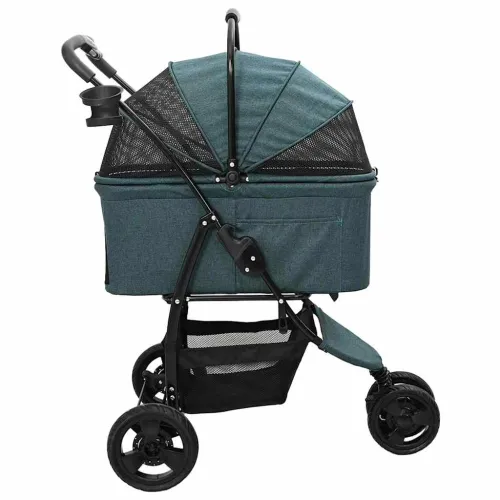 Sklopiva kolica za kućne ljubimce Zelena 78 x 54 x 101 cm - Zelena 3 kotača Cijena