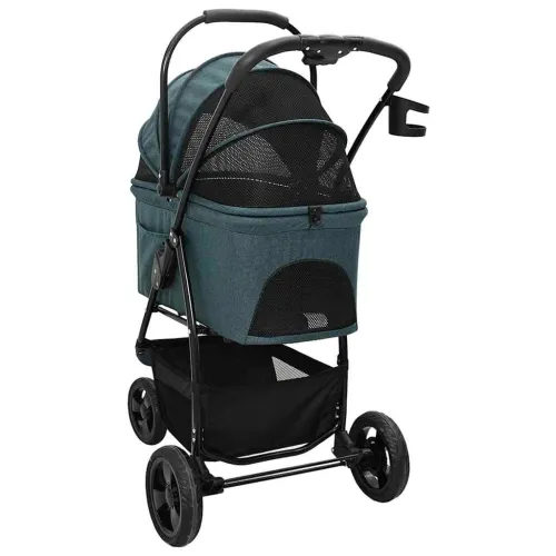 Sklopiva kolica za kućne ljubimce Zelena 78 x 54 x 101 cm - Zelena 3 kotača Cijena
