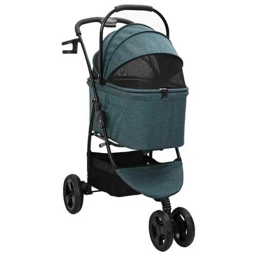 Sklopiva kolica za kućne ljubimce Zelena 78 x 54 x 101 cm - Zelena 3 kotača Cijena