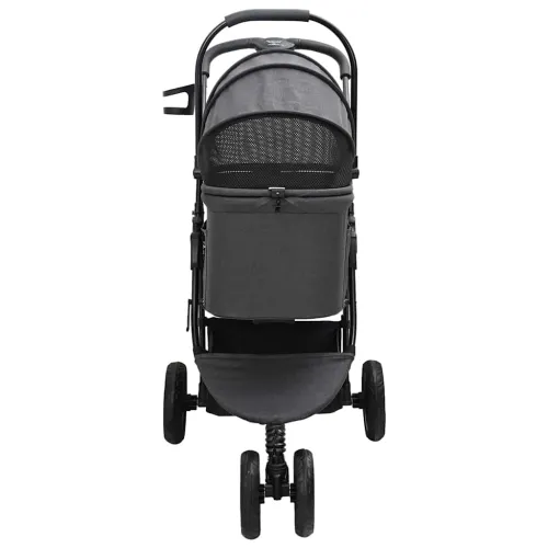 Sklopiva kolica za kućne ljubimce Crna 78 x 54 x 101 cm - Crna 3 kotača Cijena