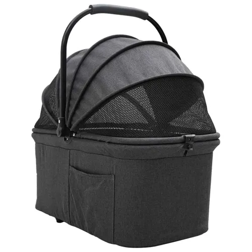 Sklopiva kolica za kućne ljubimce Crna 78 x 54 x 101 cm - Crna 3 kotača Cijena