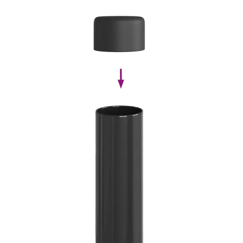 Stup za ogradu 2 kom. Siva 60 cm Čelik s praškastim premazom - Siva 60 cm 2 Cijena