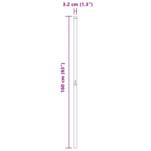 Stup za ogradu 2 kom. Siva Čelik s praškastim premazom - Siva 160 cm 2 Cijena