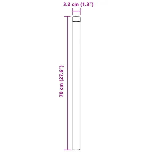 Stup za ogradu 12 kom. Srebrna 70 cm - Srebrna 70 cm 12 Cijena