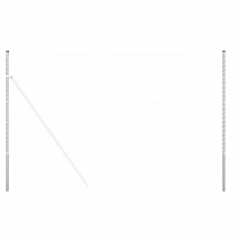 Stup za ogradu 2 kom. Srebrna Čelik s praškastim premazom - Srebrna 130 cm 2 Cijena