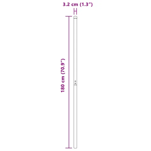 Stup za ogradu 2 kom. Srebrna Čelik s praškastim premazom - Srebrna 180 cm 2 Cijena