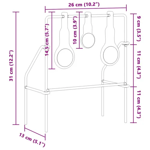 Resetirajući cilj Crna 26 x 13 x 31 cm Čelik - 2 + 1 26 x 13 x 31 cm Cijena