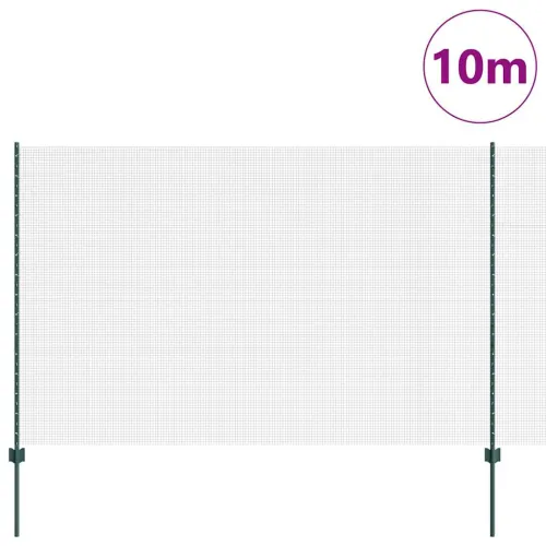 Zatvorena žičana ograda s postovima 10 x 1,5 m Pocinčani čelik - Zelena Ograda 10 x 1,5 m (mreža 1,2 x 1,2 cm) Cijena