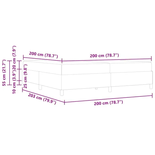 Okvir za krevet Boja cappuccina 200 x 200 cm tkanina - Boja cappuccina 200 x 200 cm Cijena