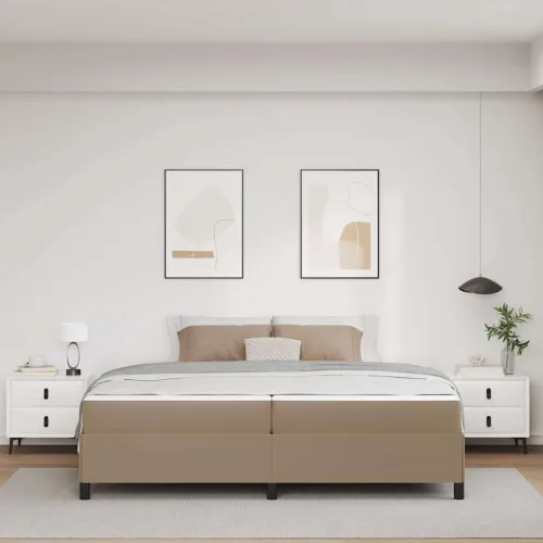 Okvir za krevet Boja cappuccina 200 x 200 cm tkanina - Boja cappuccina 200 x 200 cm Cijena