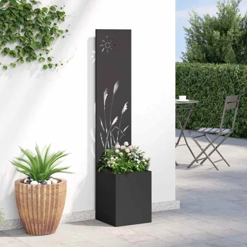 Privatnost u vrtu Crna 32 x 32 x 150 cm Hladno valjana čelična - Crna Reed 32 cm Cijena