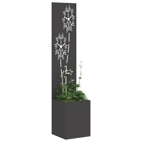 Privatnost u vrtu Crna 32 x 32 x 150 cm Hladno valjana čelična - Crna Suncokret 32 cm Cijena