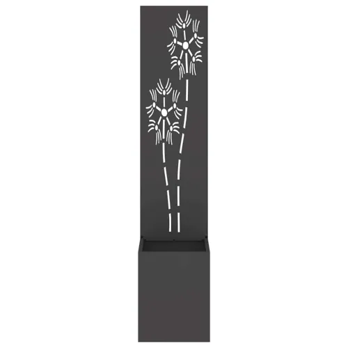 Privatnost u vrtu Crna 32 x 32 x 150 cm Hladno valjana čelična - Crna Suncokret 32 cm Cijena