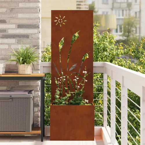 Privatnost u vrtu Rezbarija Rđa 50 x 32 x 150 cm Otporni čelik - Otporni čelik Reed 50 cm Cijena