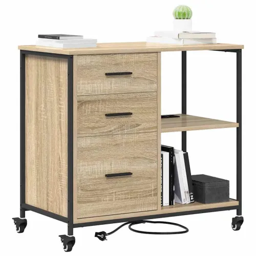Ormarić s postajom za punjenje 76 x 41 x 72 cm Hrast sonoma - Hrast sonoma Cijena