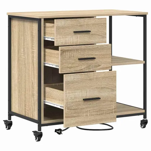 Ormarić s postajom za punjenje 76 x 41 x 72 cm Hrast sonoma - Hrast sonoma Cijena