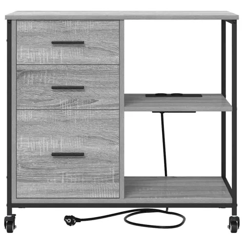 Ormarić s postajom za punjenje 76 x 41 x 72 cm Siva Sonoma - Siva Sonoma Cijena