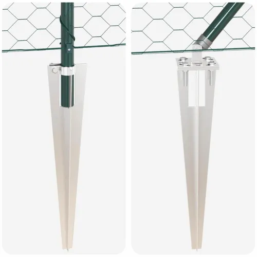 Heksagonalna ograda s stubom 10 x 1 m Čelik premazan PVC-om - 10 x 1 m (mreža od 50 mm) Zelena Cijena