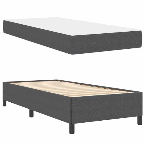 Okvir za krevet s madracem Tamno siva 80 x 200 cm tkanina - Tamno siva 80 x 200 cm Cijena