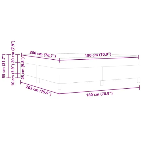 Okvir za krevet Tamno siva 180 x 200 cm tkanina - Tamno siva 180 x 200 cm Cijena
