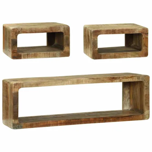 Set TV komoda 3 kom. Smeđa 100 x 30 x 32 cm Čvrsto drvo manga - Grubo masivno drvo manga Cijena
