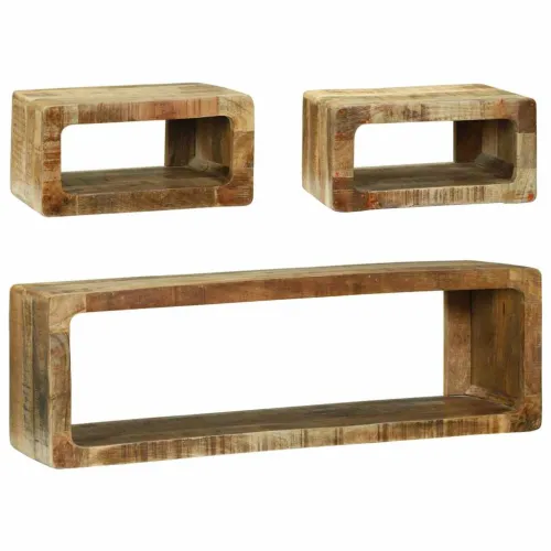 Set TV komoda 3 kom. Smeđa 100 x 30 x 32 cm Čvrsto drvo manga - Grubo masivno drvo manga Cijena