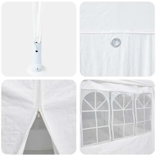 Šator za svadbe - šator za zabave 400 x 400 x 266 cm Bijela Polietilen - Bijela 4 x 4 m Cijena