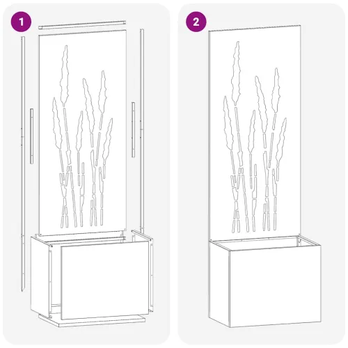 Privatnost u vrtu Rezbarija Rđa 50 x 32 x 150 cm Otporni čelik - Otporni čelik Pšenica 50 cm Cijena