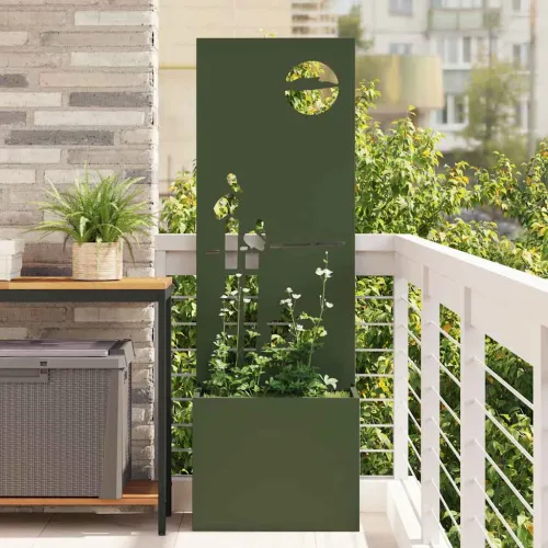 Privatnost u vrtu Rezbarija Maslinovo zelena 50 x 32 x 150 cm - Maslinastozelena Zalazak sunca 50 cm Cijena