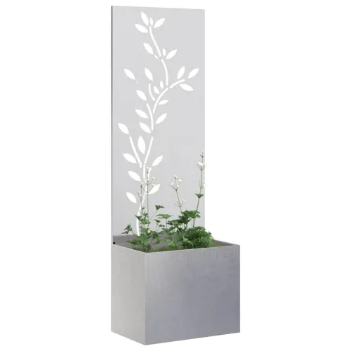 Privatnost u vrtu Srebrna 50 x 32 x 150 cm Nehrđajući čelik - Nehrđajući čelik List 50 cm Cijena