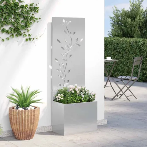 Privatnost u vrtu Srebrna 50 x 32 x 150 cm Nehrđajući čelik - Nehrđajući čelik List 50 cm Cijena