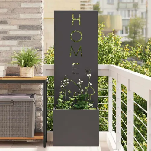 Privatnost u vrtu Crna 50 x 32 x 150 cm Hladno valjana čelična - Crna Dom 50 cm Cijena