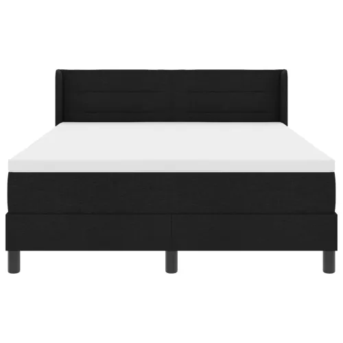 Box spring krevet s uzglavljem Crna 200 x 160 cm tkanina - Crna 160 x 200 cm Dizajn linija Cijena