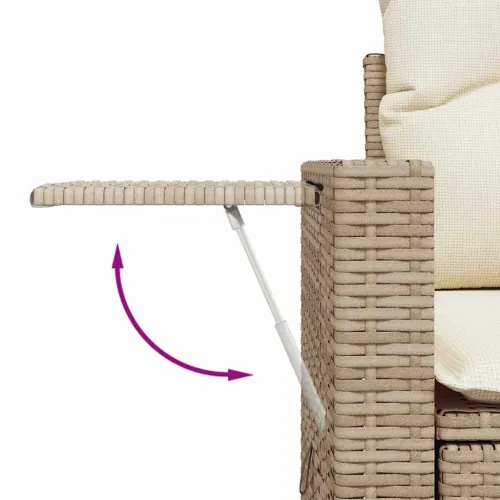Sjedeća garnitura za vrt 9 kom. 6-Broj sjedala Bež i krema - bež i krem ​​bijela Dužina stola 80 cm Cijena