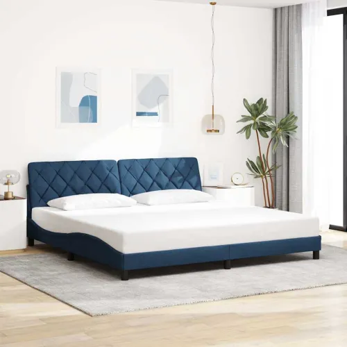 Okvir za krevet bez madraca plavi 200x200 cm od tkanine - Plava 200 x 200 cm Cijena