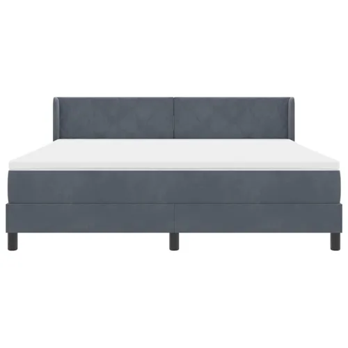 Box spring krevet Tamno siva 200 x 180 cm Baršun - Tamno siva 180 x 200 cm Dizajn s rombovima Cijena