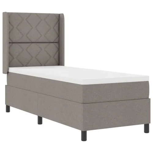 Box spring krevet Sivo-smeđa 200 x 80 cm tkanina - Sivo-smeđa 80 x 200 cm Dizajn s rombovima Cijena