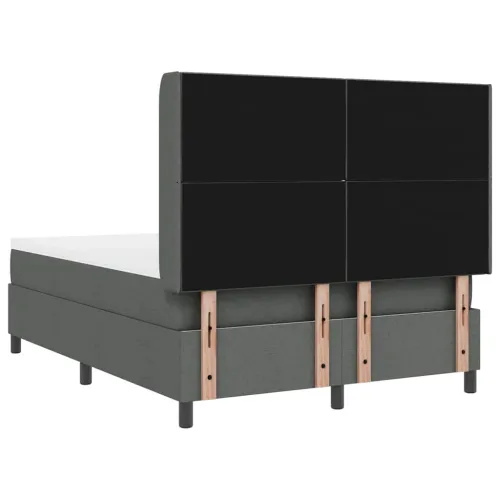 Box spring krevet Tamno siva 200 x 160 cm tkanina - Tamno siva 160 x 200 cm Dizajn s rombovima Cijena