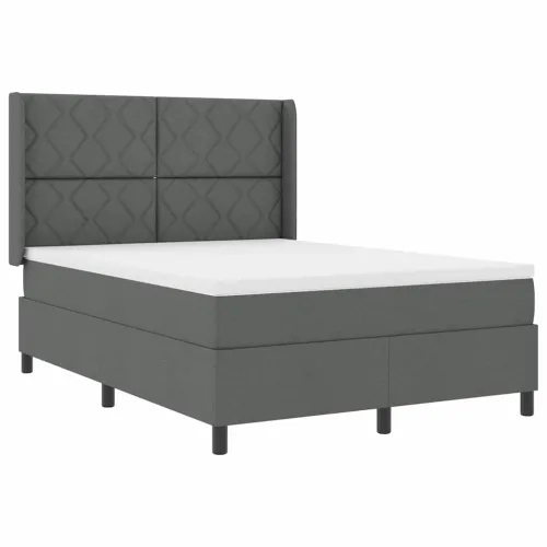 Box spring krevet Tamno siva 200 x 160 cm tkanina - Tamno siva 160 x 200 cm Dizajn s rombovima Cijena