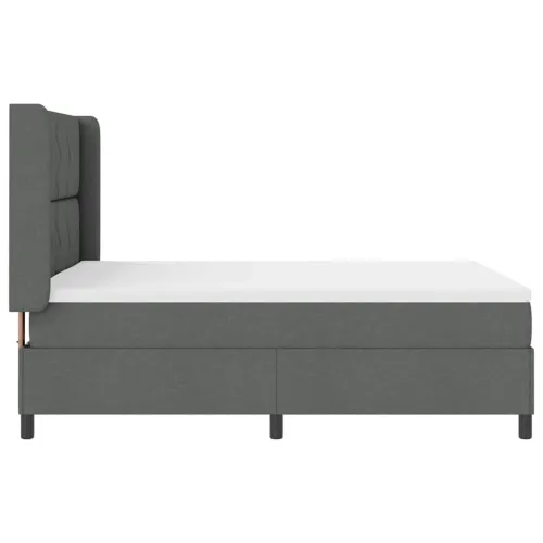 Box spring krevet Tamno siva 200 x 160 cm tkanina - Tamno siva 160 x 200 cm Dizajn s rombovima Cijena
