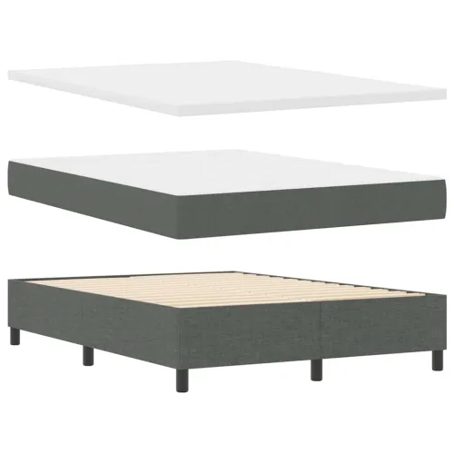 Box spring krevet Tamno siva 200 x 160 cm tkanina - Tamno siva 160 x 200 cm Dizajn s rombovima Cijena