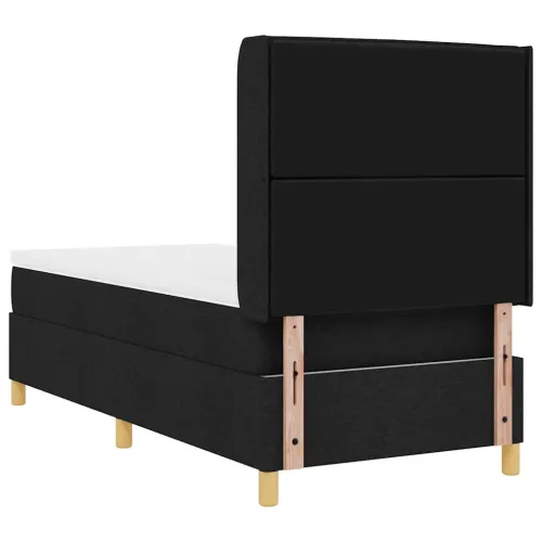 Box spring krevet s madracem Crna 80 x 200 cm tkanina - Crna 80 x 200 cm Dizajn linija Cijena