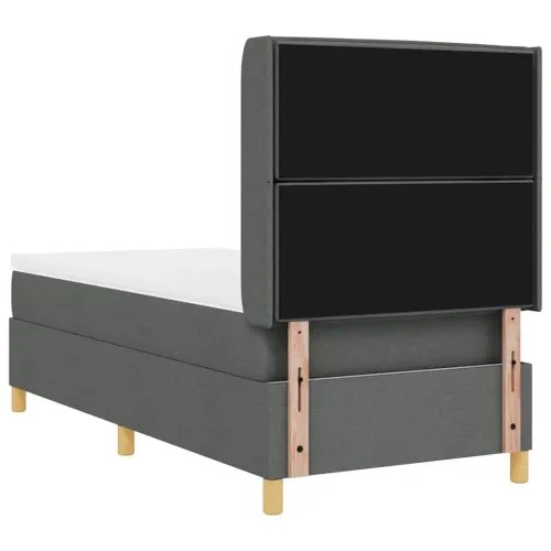 Box spring krevet Tamno siva 100 x 200 cm tkanina - Tamno siva 100 x 200 cm Dizajn linija Cijena