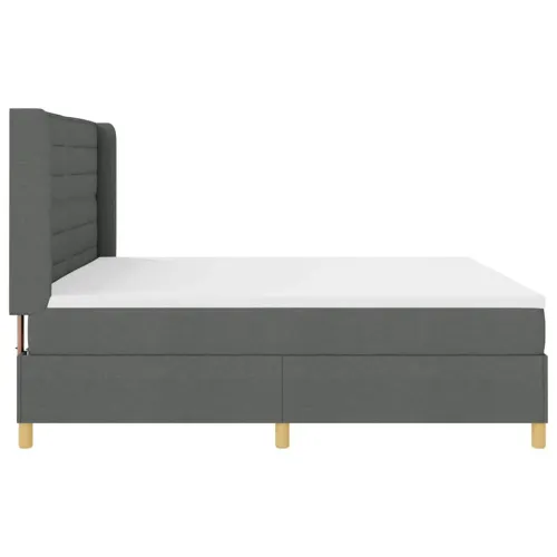 Box spring krevet Tamno siva 200 x 200 cm tkanina - Tamno siva 200 x 200 cm Dizajn linija Cijena