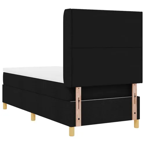 Box spring krevet s uzglavljem Crna 80 x 200 cm tkanina - Crna 80 x 200 cm Prošiveno gumbima Cijena