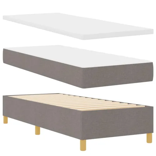 Box spring krevet Sivo-smeđa 80 x 200 cm tkanina - Sivo-smeđa 80 x 200 cm Dizajn s rombovima Cijena